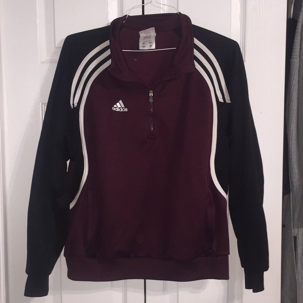 Adidas quarter zip pull over sports jacket